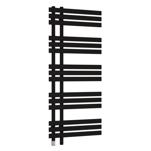 Eastbrook Loddon Dry Element 1200 x 500 Matt Black Electric Towel Rail