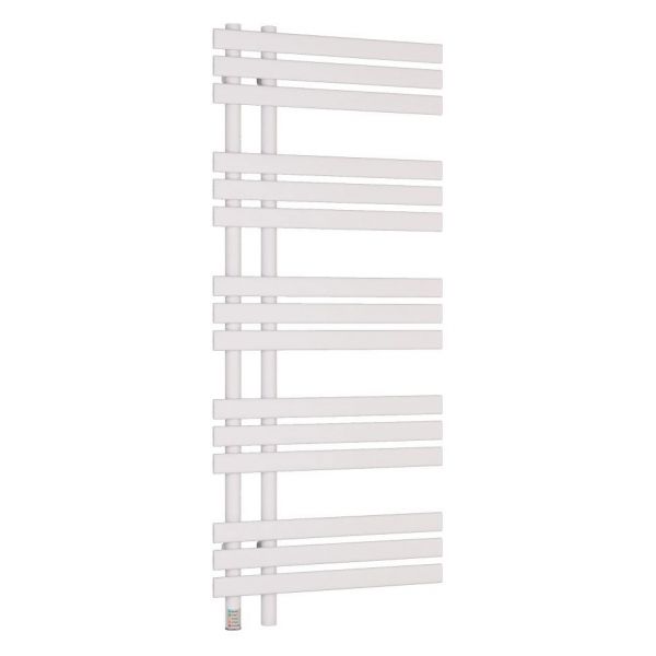 Eastbrook Loddon Dry Element 1200 x 500 Matt White Electric Towel Rail