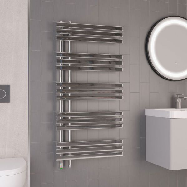 Eastbrook Loddon Dry Element 1200 x 600 Chrome Electric Towel Rail #2