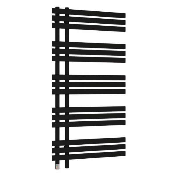 Eastbrook Loddon Dry Element 1200 x 600 Matt Black Electric Towel Rail