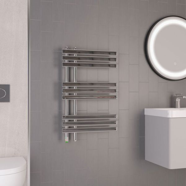 Eastbrook Loddon Dry Element 780 x 500 Chrome Electric Towel Rail #2