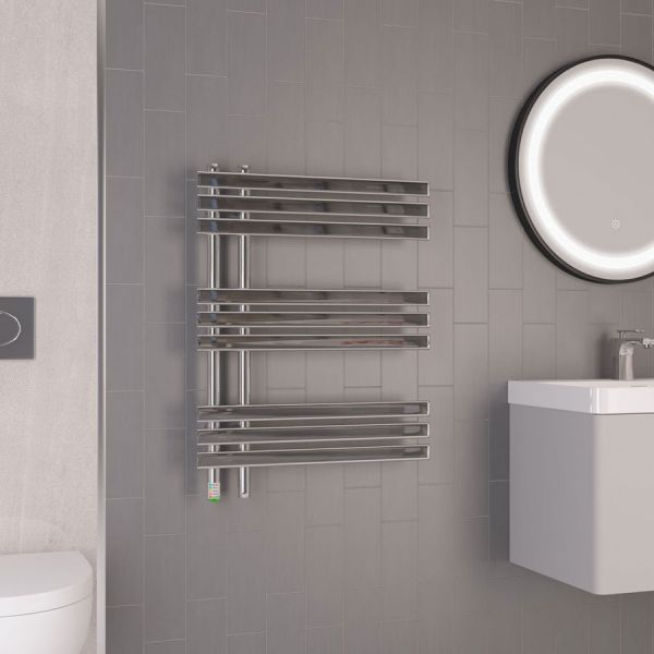 Eastbrook Loddon Dry Element 780 x 600 Chrome Electric Towel Rail #2