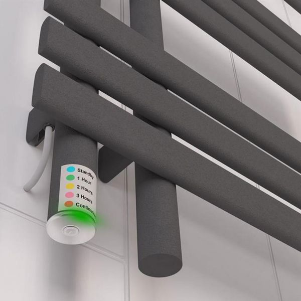 Eastbrook Loddon Dry Element 780 x 600 Matt Anthracite Electric Towel Rail #4