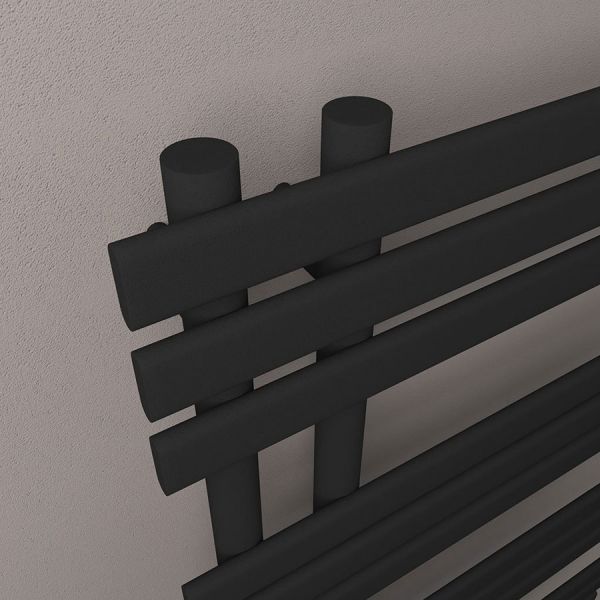 Eastbrook Loddon Dry Element 780 x 500 Matt Black Electric Towel Rail #3