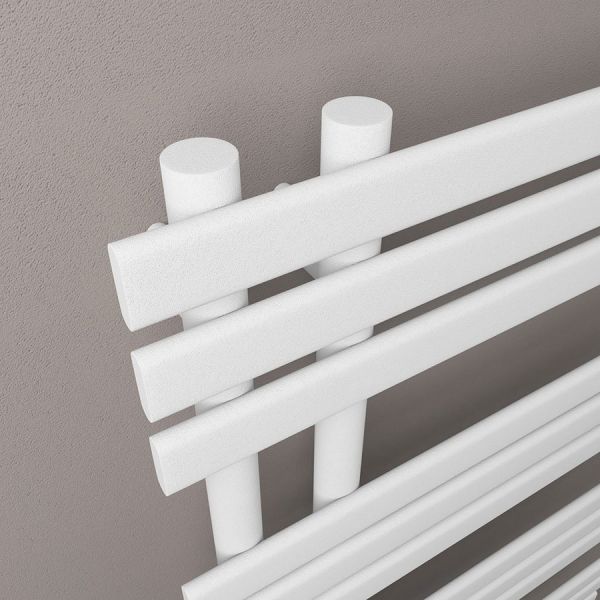 Eastbrook Loddon Dry Element 1200 x 500 Matt White Electric Towel Rail #3