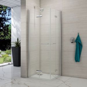 Merlyn 8 Series 900 x 900 Corner Entry Bifold Double Showerwall Enclosure