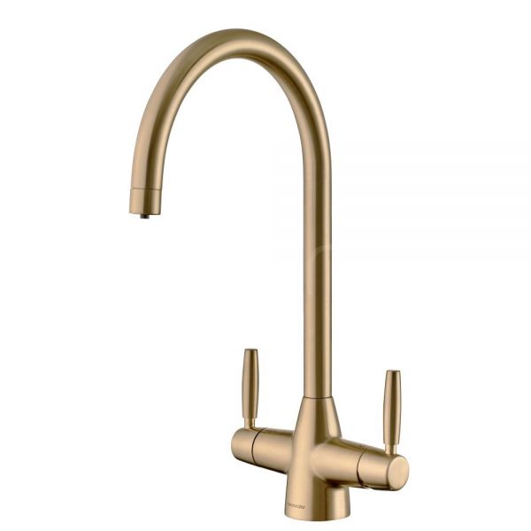 Clearwater Madra Brushed Brass 4 in 1 Boiling Hot Water Kitchen Mixer Tap
