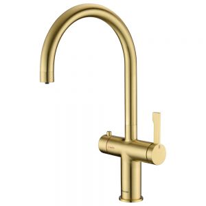 Clearwater Magus 3 Brushed Brass 3 in 1 Boiling Hot Water Kitchen Mixer Tap