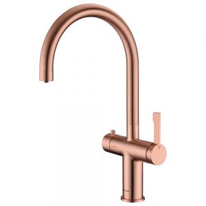 Clearwater Magus 3 Brushed Copper 3 in 1 Boiling Hot Water Kitchen Mixer Tap