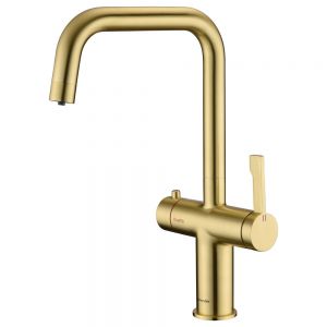 Clearwater Magus 3 U Brushed Brass 3 in 1 Boiling Hot Water Kitchen Mixer Tap