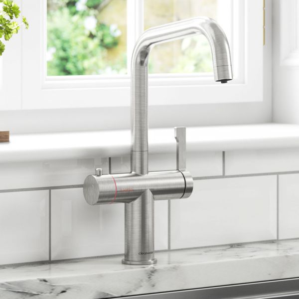 Clearwater Magus 3 U Brushed Nickel 3 in 1 Boiling Hot Water Kitchen Mixer Tap #2
