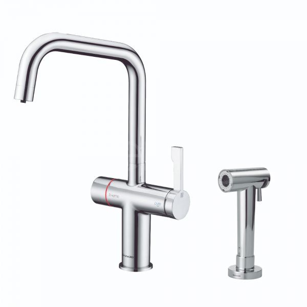Clearwater Magus 4 U Chrome 4 in 1 Boiling Hot Water Kitchen Mixer Tap with Rinse Handset