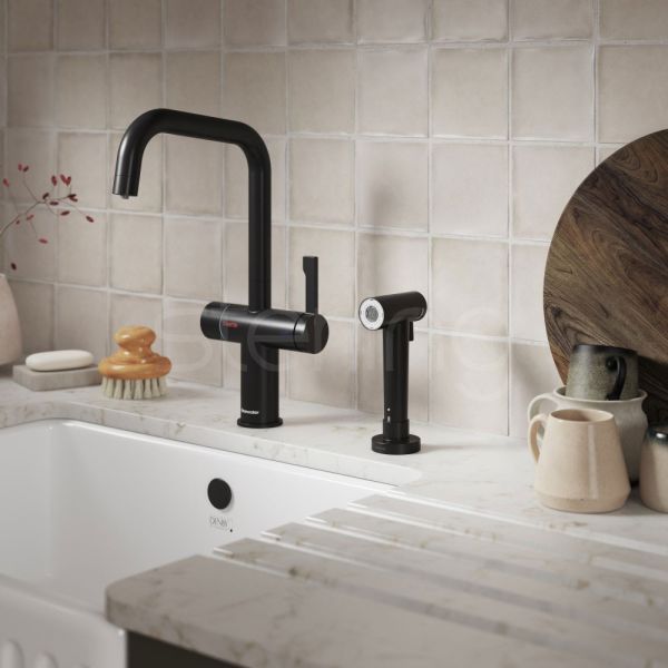 Clearwater Magus 4 U Matt Black 4 in 1 Boiling Hot Water Kitchen Mixer Tap with Rinse Handset #2