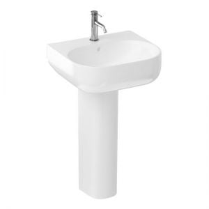 Britton Milan White 500mm Basin and Full Pedestal