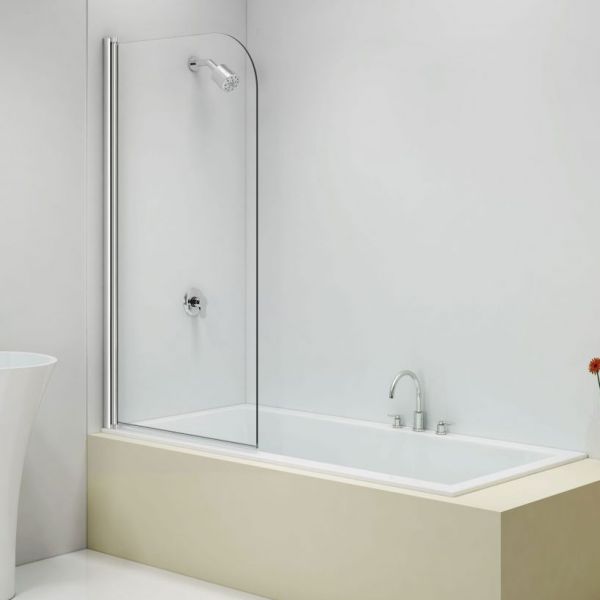 Merlyn Hinged Single Curved Panel Bath Screen MB11