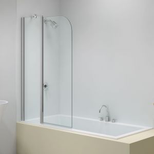 Merlyn Two Panel Folding Curved Bath Screen MB3A