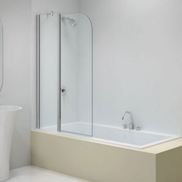 Merlyn Two Panel Folding Curved Easy Fit Bath Screen MB3AFLEX