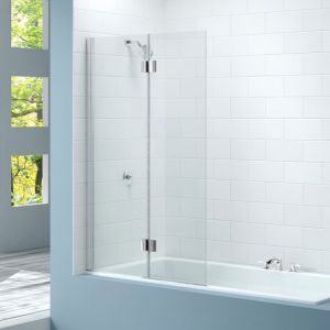 Merlyn Chrome Two Panel Hinged Bath Screen Left Hand