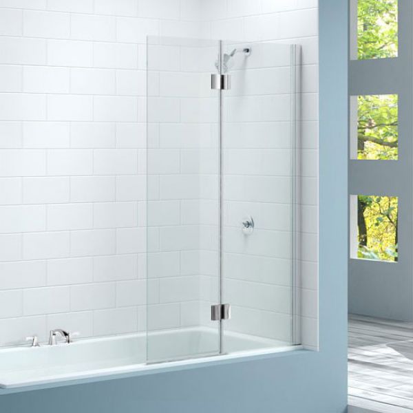 Merlyn Chrome Two Panel Hinged Bath Screen Right Hand