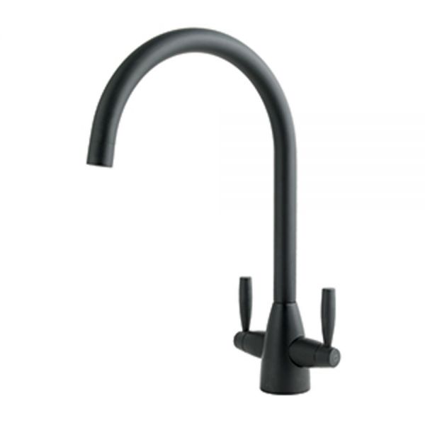 JTP Blink Matt Black Swivel Kitchen Mixer Tap