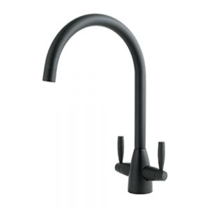 JTP Blink Matt Black Swivel Kitchen Mixer Tap