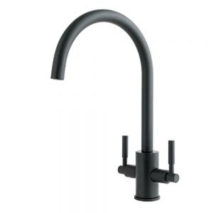 JTP Newbury Matt Black Swivel Kitchen Mixer Tap