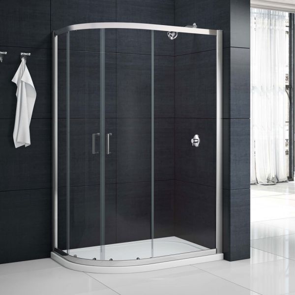 Merlyn MBOX 900 x 760 Two Door Offset Quadrant Shower Enclosure