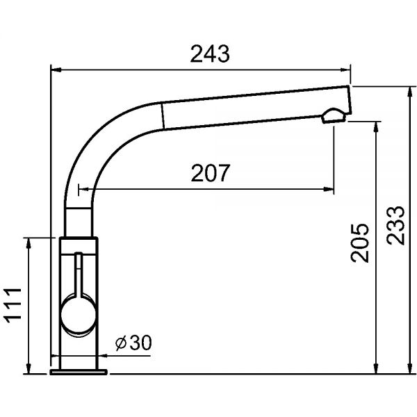 Clearwater Miram Twin Lever Brushed Nickel Nero Black Monobloc Kitchen Sink Mixer Tap #2