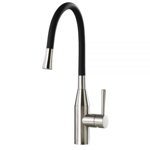 Clearwater Morpho Flex Single Lever Brushed Nickel Monobloc Kitchen Sink Mixer Tap #5