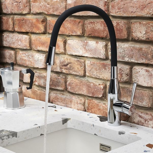 Clearwater Morpho Flex Single Lever Chrome Monobloc Kitchen Sink Mixer Tap #2