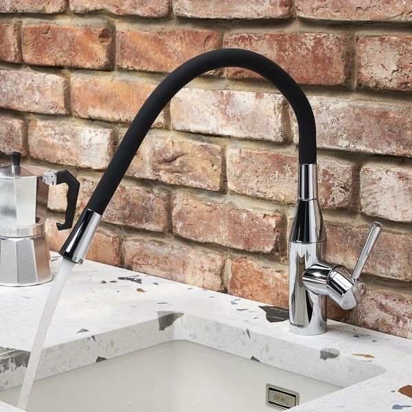 Clearwater Morpho Flex Single Lever Chrome Monobloc Kitchen Sink Mixer Tap #3