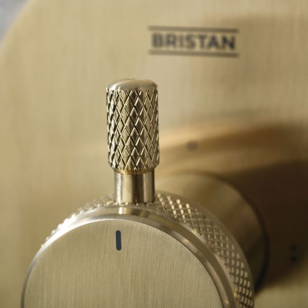 Bristan Molida Brushed Brass 2 Outlet Shower Pack with Overhead Shower and Handset #6