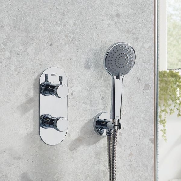 Bristan Molida Chrome 2 Outlet Shower Pack with Overhead Shower and Handset #2