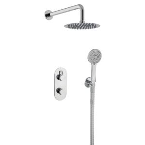 Bristan Molida Chrome 2 Outlet Shower Pack with Overhead Shower and Handset