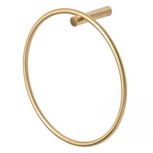 Moods Brushed Brass Towel Ring