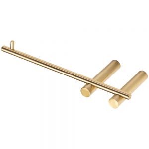 Moods Brushed Brass Wall Mounted Toilet Roll Holder