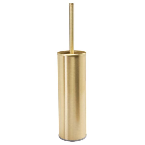 Moods Brushed Brass Wall Mounted Toilet Brush Set