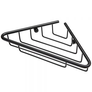 Moods Black Corner Shower Basket