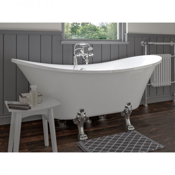 Moods Feltham 1760 x 700 Traditional Freestanding Bath #4