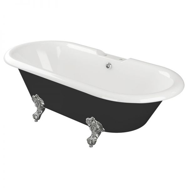 Moods Cranleigh Black 1700 x 750 Double Ended Freestanding Bath #3