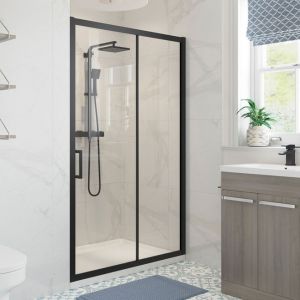 Moods Reflex Tide Black 1500 Framed Sliding Shower Door