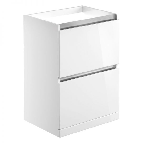 Moods Chelston 600 White Gloss Floor Standing Vanity Unit