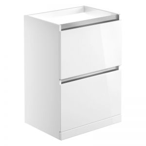 Moods Chelston 600 White Gloss Floor Standing Vanity Unit