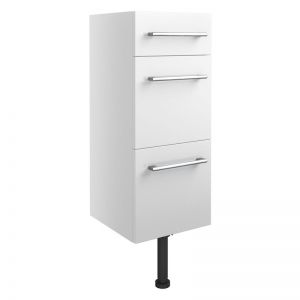 Moods Avonwick 300 White Gloss Three Drawer Bathroom Storage Unit