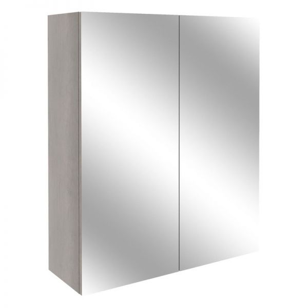 Moods Avonwick 600 2 Door Nebraska Oak Mirrored Bathroom Cabinet