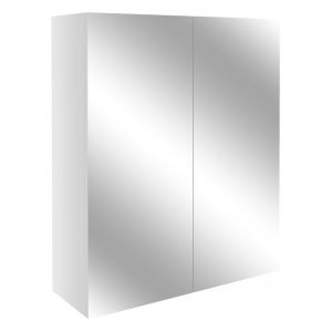 Moods Avonwick 600 2 Door White Gloss Mirrored Bathroom Cabinet