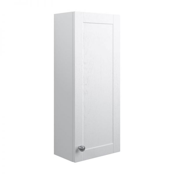 Moods Bickington 300 Satin White Ash 1 Door Wall Mounted Storage Unit