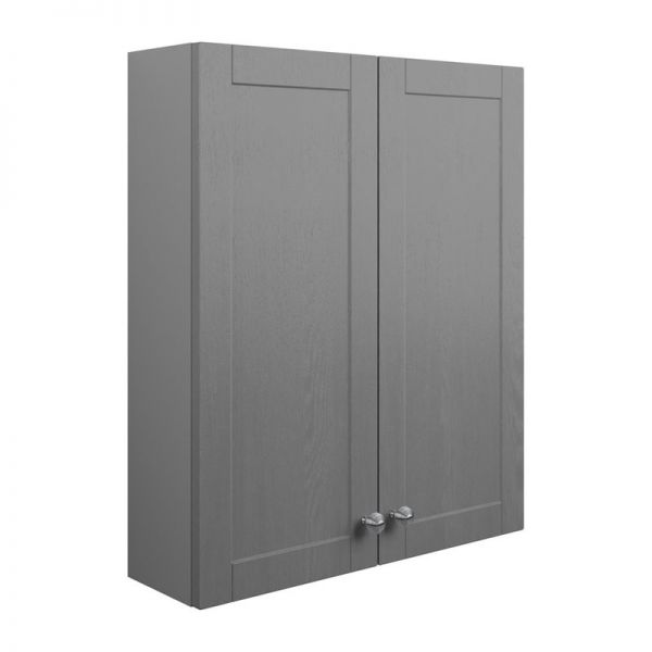 Moods Bickington 600 Grey Ash 2 Door Wall Mounted Storage Unit