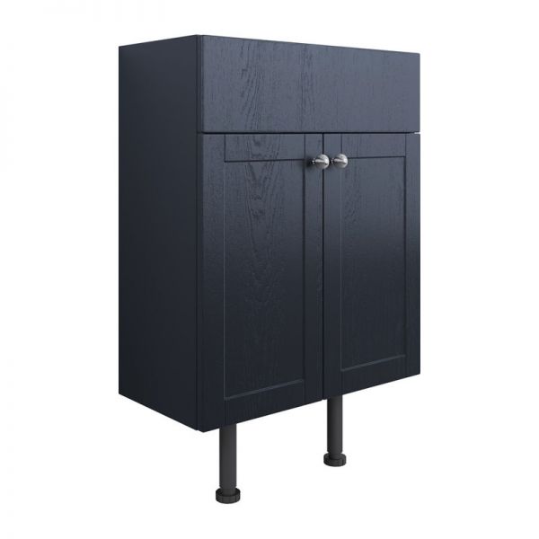 Moods Bickington 600 Indigo Ash 2 Door Floor Standing Vanity Unit