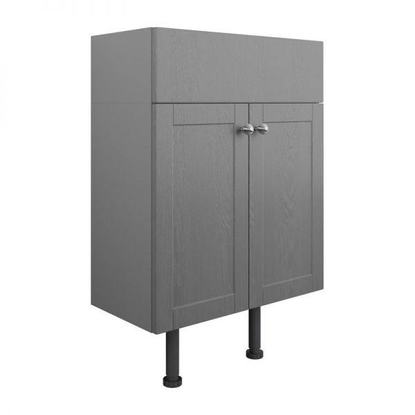 Moods Bickington 600 Grey Ash 2 Door Floor Standing Vanity Unit